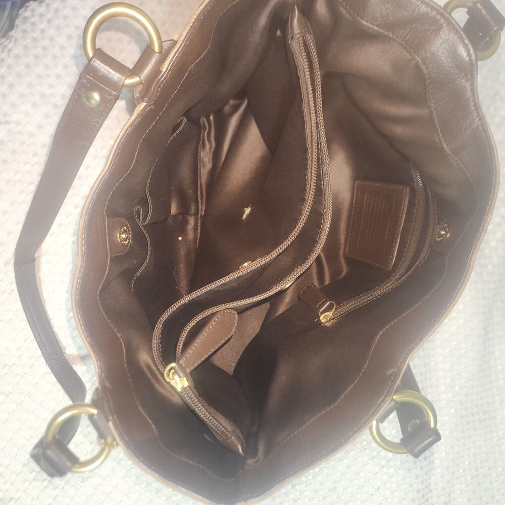 COACH GUC CAMPBELL SATEEN SIGNATURE SATCHEL BAG - Picture 7 of 8